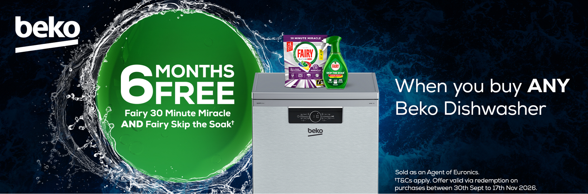 Beko Dish Fairy gift with purchase - 30.09.26 - 17.11.26