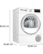 Bosch Series 4 WTH85226G 8kg Tumble Dryer - White