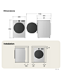 LG RHX5009TWB 9kg Heat Pump Tumble Dryer White