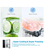 Midea MDRB379FGD30 60/40 No Frost Fridge Freezer Black