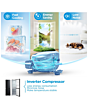 Midea MDRB379FGD30 60/40 No Frost Fridge Freezer Black