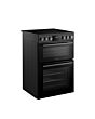MIDEA MFO24EME4R118-B K 60cm Double Oven Cooker with Ceramic Hob - Black