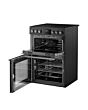 MIDEA MFO24EME4R118-B K 60cm Double Oven Cooker with Ceramic Hob - Black