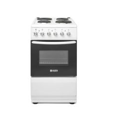 HADEN HES051W 50cm Single Oven Electric Cooker with Sealed Plate Hob - White