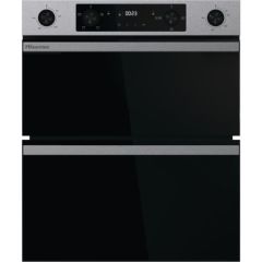 Hisense BUD714221CX 594cm Built Under Electric Double Oven - Black & Stainless Steel