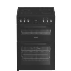 Hotpoint 60cm Freestanding Electric Double Cooker with Multiflow