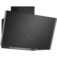 Neff D98IPT2S0B N 90, Wall-Mounted Cooker Hood, 90 Cm, Clear Glass Black Printed, Black