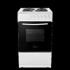 MIDEA MFO20DME4H109WH MFO20DME4H109-WH 50cm Single Oven Electric Cooker with Solid Plate Hob - White