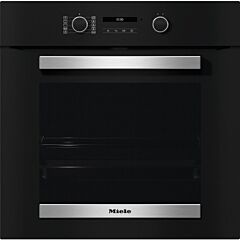 Miele H 2465 BP 59.5cm Built In Electric Single Oven - Black & Stainless Steel