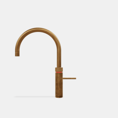 Quooker Tap Fusion Round Patinated Brass FNRPTB