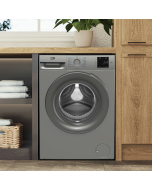 Beko BMN3WT3841S 8kg 1400 Spin RecycledTub Washing Machine - Silver