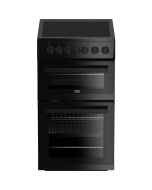 Beko EDVC503B 50cm Electric Double Oven with Ceramic Hob - Black
