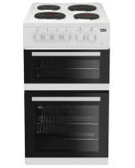 Beko KD533AW 50Cm Twin Cavity Cooker (Solid Plate/Fan Oven)