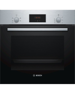 Bosch HHF113BR0B 59.4cm Serie 2 Built In Electric Single Oven with 3D Hot Air - Stainless Steel