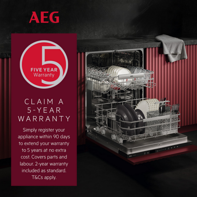 AEG FFX52507ZW White Dishwasher 10 Place Settings