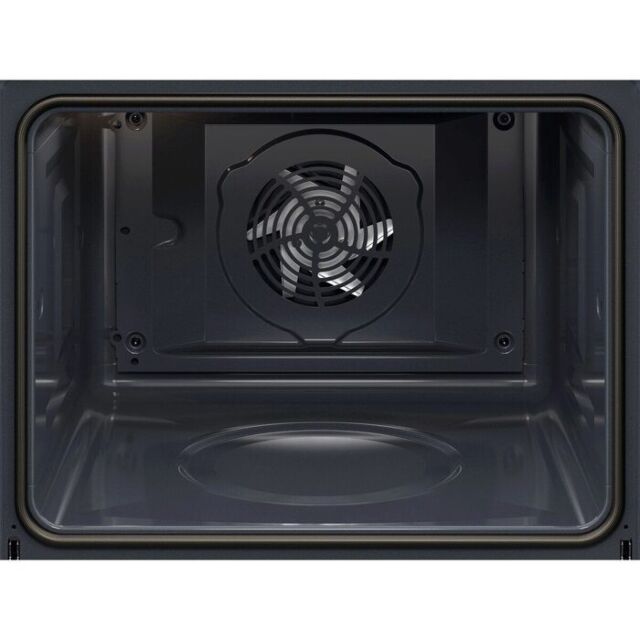 AEG GX7PB63FSB 59.6cm Built In Electric Single Oven - Gloss Black with Steel Trim