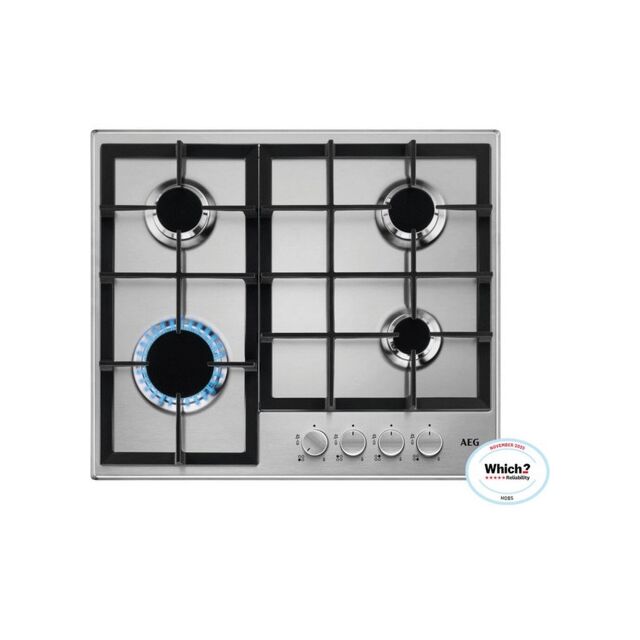 AEG HGE64200SM 3000 Slimline 60cm Gas Hob - Stainless Steel