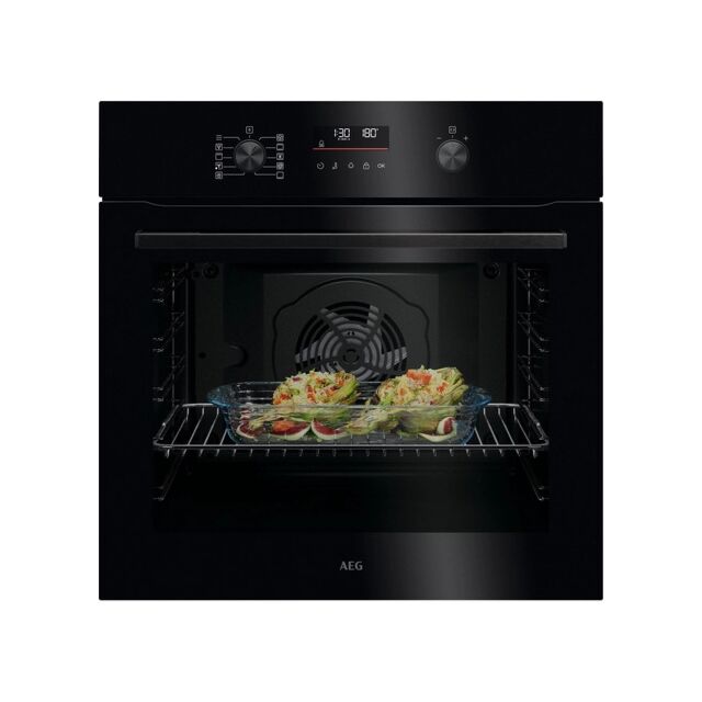 AEG OU5PB40XK 59.6cm Built In Electric Single Oven - Black