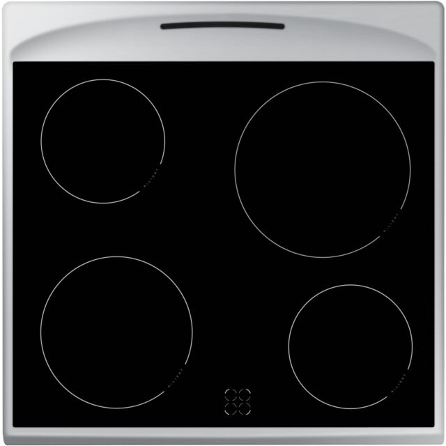 Amica Afc602ss 60 Cm Electric Ceramic Cooker - Black & Stainless Steel