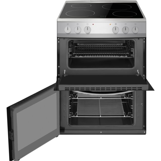 Amica Afc602ss 60 Cm Electric Ceramic Cooker - Black & Stainless Steel
