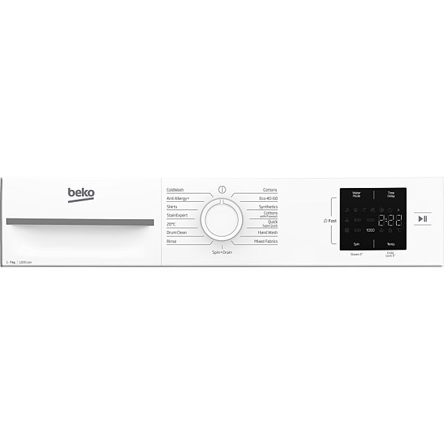 Beko BM1WU3721W  7kg 1200 Spin RecycledTub Washing Machine - White