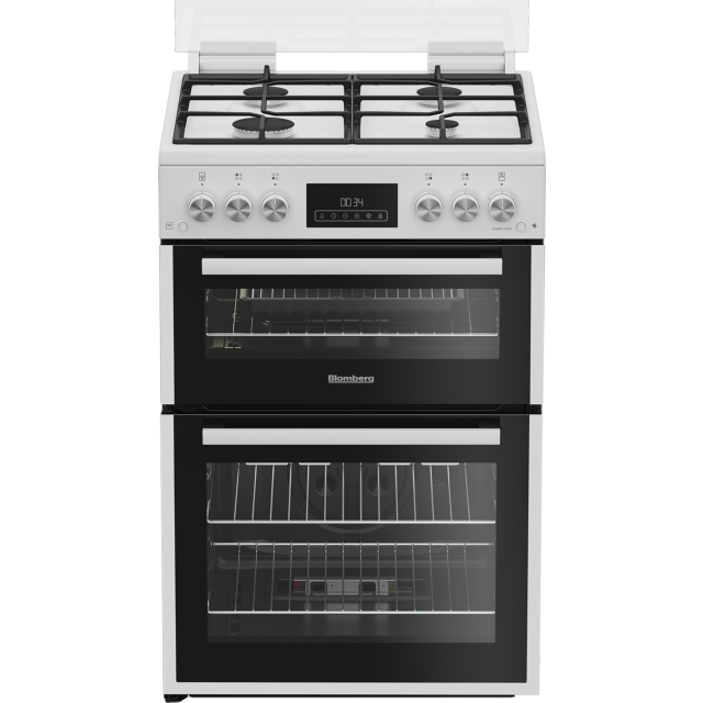 Blomberg GGRN655W 60cm Double Oven Gas Cooker with Gas Hob - White