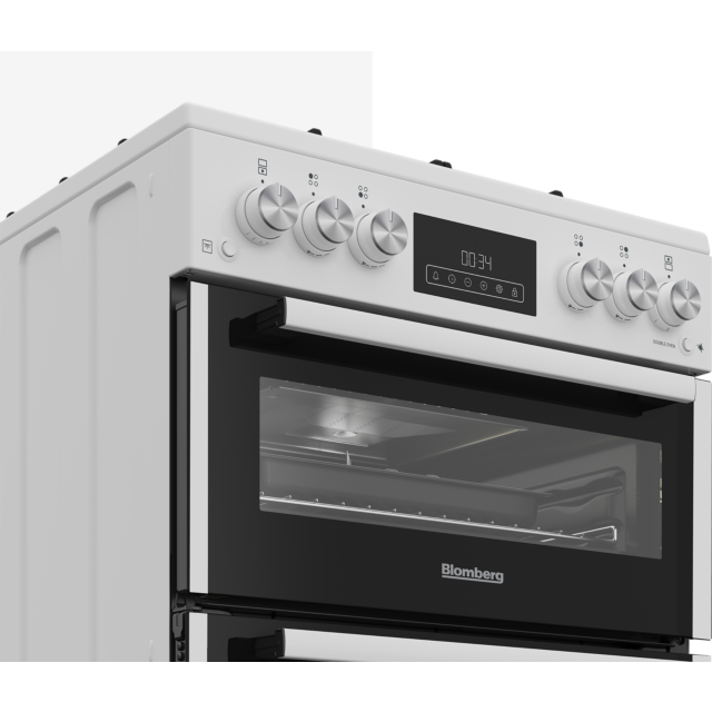 Blomberg GGRN655W 60cm Double Oven Gas Cooker with Gas Hob - White