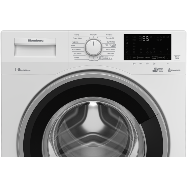 Blomberg LWF184410W 8kg 1400 Spin Washing Machine with Bluetooth Connection - White