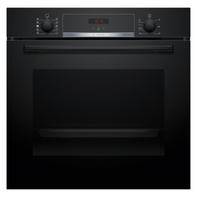 Bosch HQA534BB3B Series 4, Built-In Oven With Added Steam Function, 60 X 60 Cm, Black
