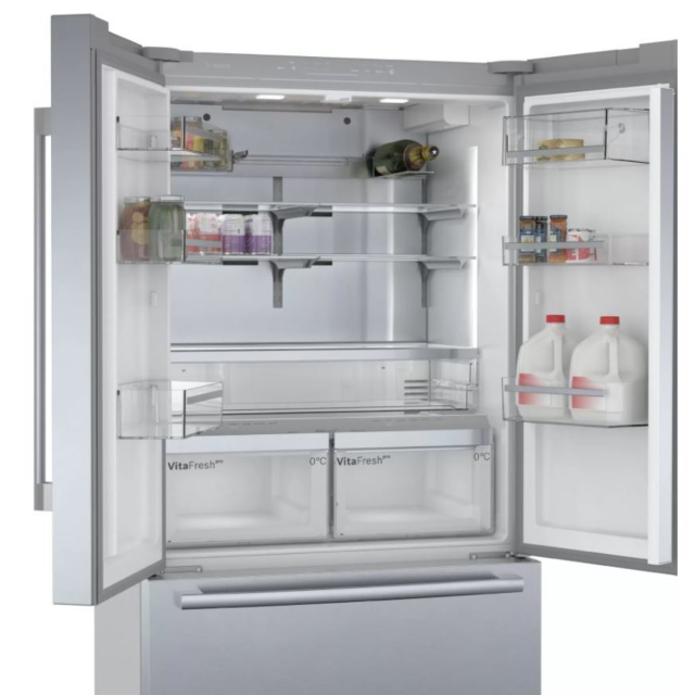 Bosch KFF96PIEP Series 8 French Door American Style Fridge Freezer - Inox