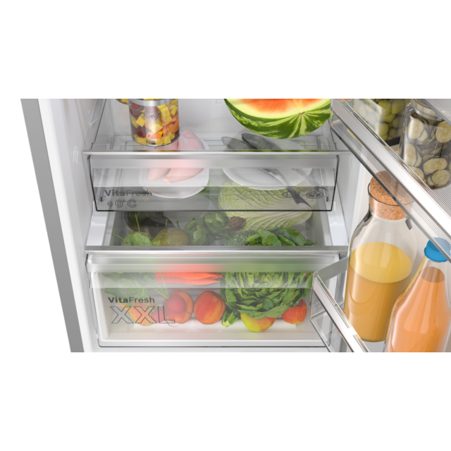 Bosch KGN362LDFG 60cm 70/30 Frost Free Fridge Freezer - Inox-look