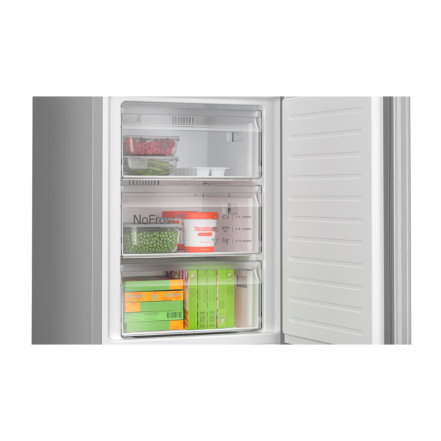 Bosch KGN362LDFG 60cm 70/30 Frost Free Fridge Freezer - Inox-look