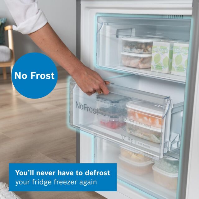 Bosch KGN392LDFG 60cm 70/30 Fridge Freezer - Inox