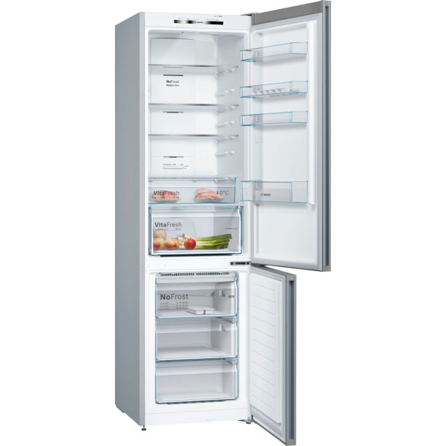 Bosch KGN392LEBG 60cm 70/30 Total No Frost Fridge Freezer - Stainless Steel Look