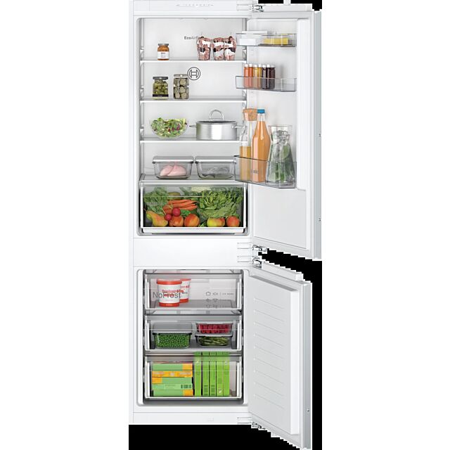 Bosch KIN86NFE0G 54.1cm 70/30 Built-In Frost Free Fridge Freezer - White