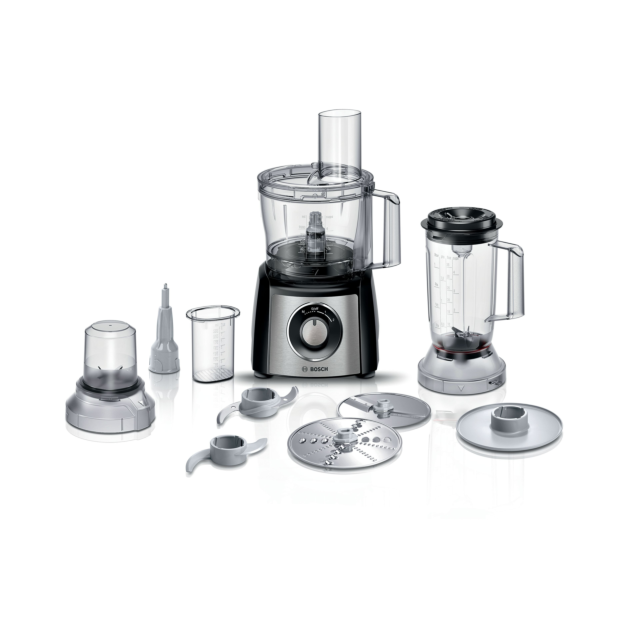 Bosch MCM3501MGB MultiTalent 3 Compact 800W Food Processor - Black + Stainless Steel