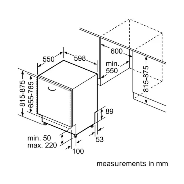 Bosch SMD6YCX01G WiFi Dishwasher 14 Place Settings