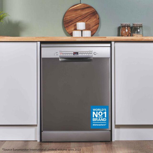 Bosch SMS2HVI67G Series 2, Free-Standing Dishwasher, 60 Cm, Brushed Steel Anti-Fingerprint