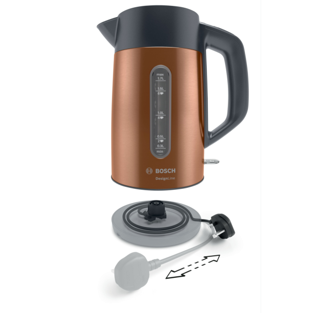 Bosch TWK4P439GB 1.7L Traditional Kettle - Copper