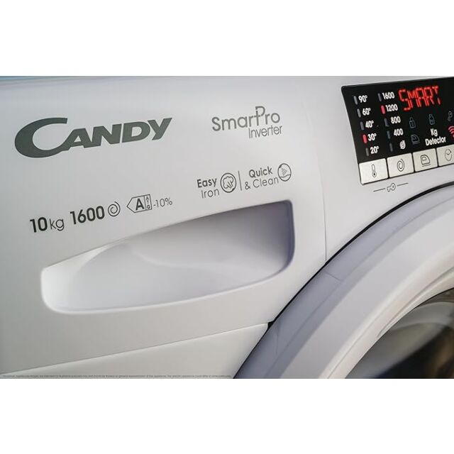 CANDY CSO 686TWM6-80 Smart Pro Inverter 8kg, 1600 Spin Washing Machine - White