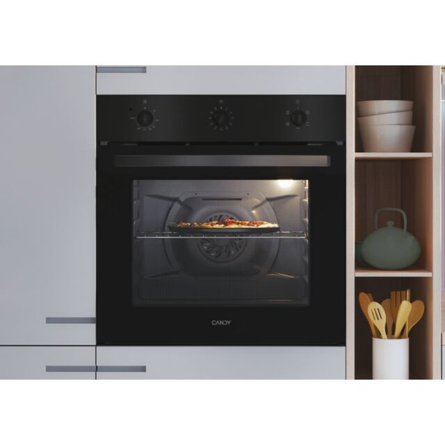 CANDY FIDCN403 60 Cm Fan Oven, 65 Litre Capacity, Minute Minder - Black