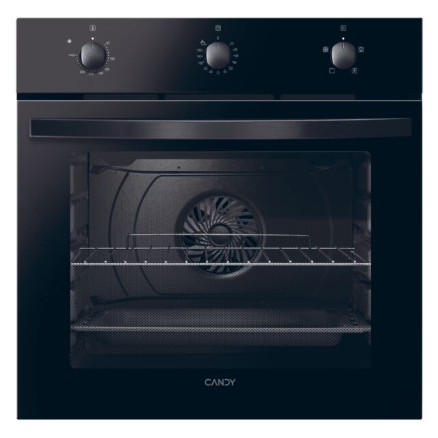 CANDY FIDCN403 60 Cm Fan Oven, 65 Litre Capacity, Minute Minder - Black