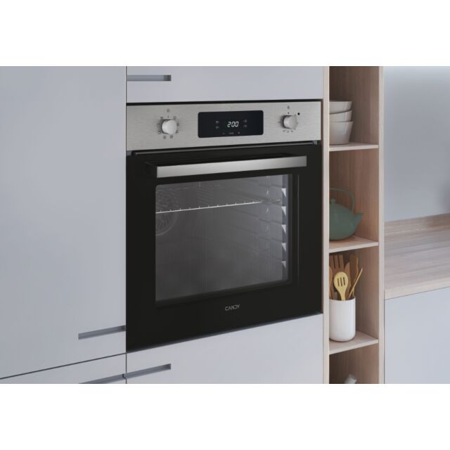CANDY FMCIDCX605 60 Cm Multifunction Oven, 8F, 65 Litre Capacity, Led Full Programmer, Stainless Ste