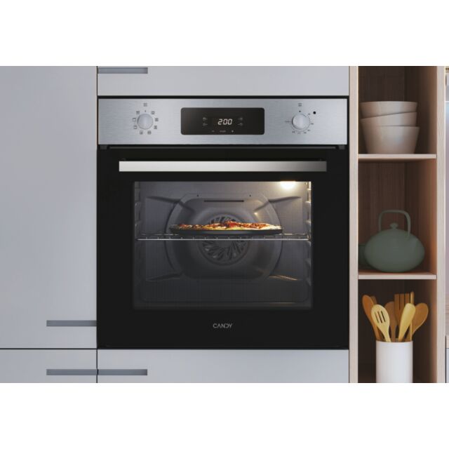 CANDY FMCIDCX605 60 Cm Multifunction Oven, 8F, 65 Litre Capacity, Led Full Programmer, Stainless Ste