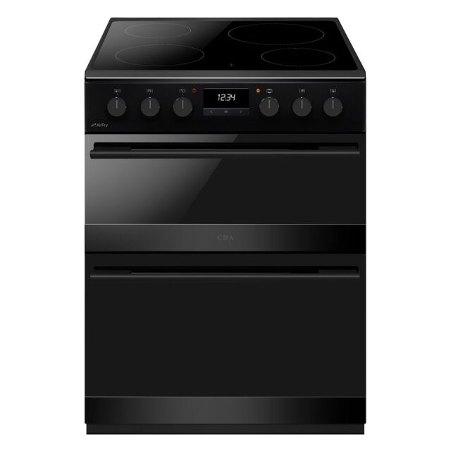 CDA CFC6100MB 60Cm Freestanding Cooker With Ceramic Hob And Airfry Tray