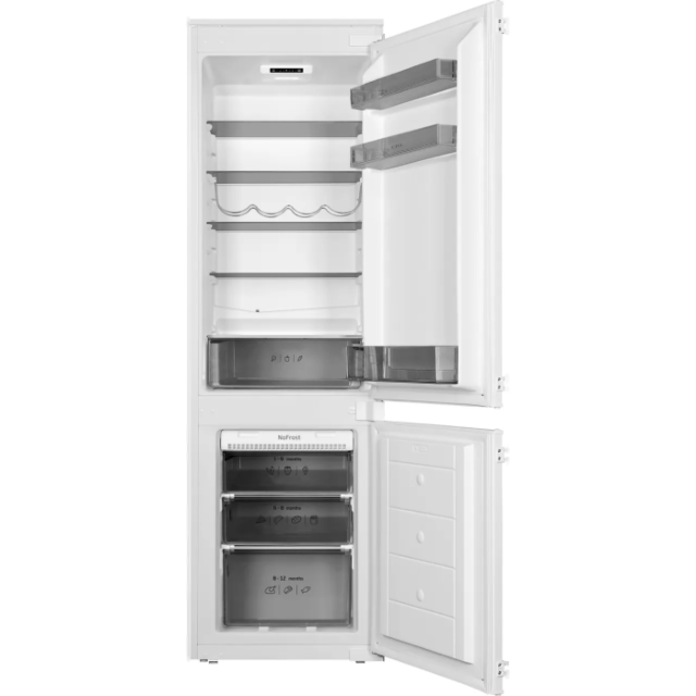 CDA FW673 Cda Fw673 177Cm 70/30 Integrated Frost Free Fridge Freezer With Sliding Door Hinge - White