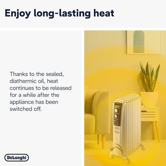 DELONGHI TRD40820T 2kw Dragon 3 Oil Filled Radiator With Timer