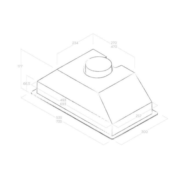ELICA ERACIXA80 72CM CANOPY HOOD