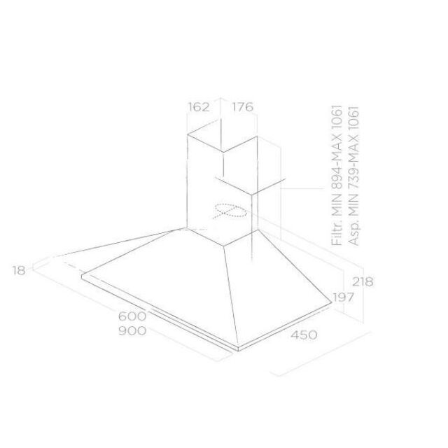 ELICA MISSY60 Elica 60Cm Missy Chimney Hood Stainless Steel