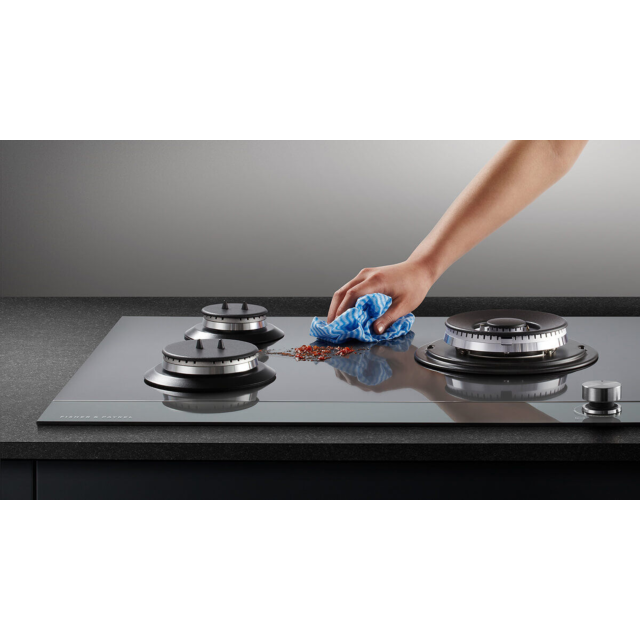 Fisher & Paykel 60cm Gas Hob - Black Glass